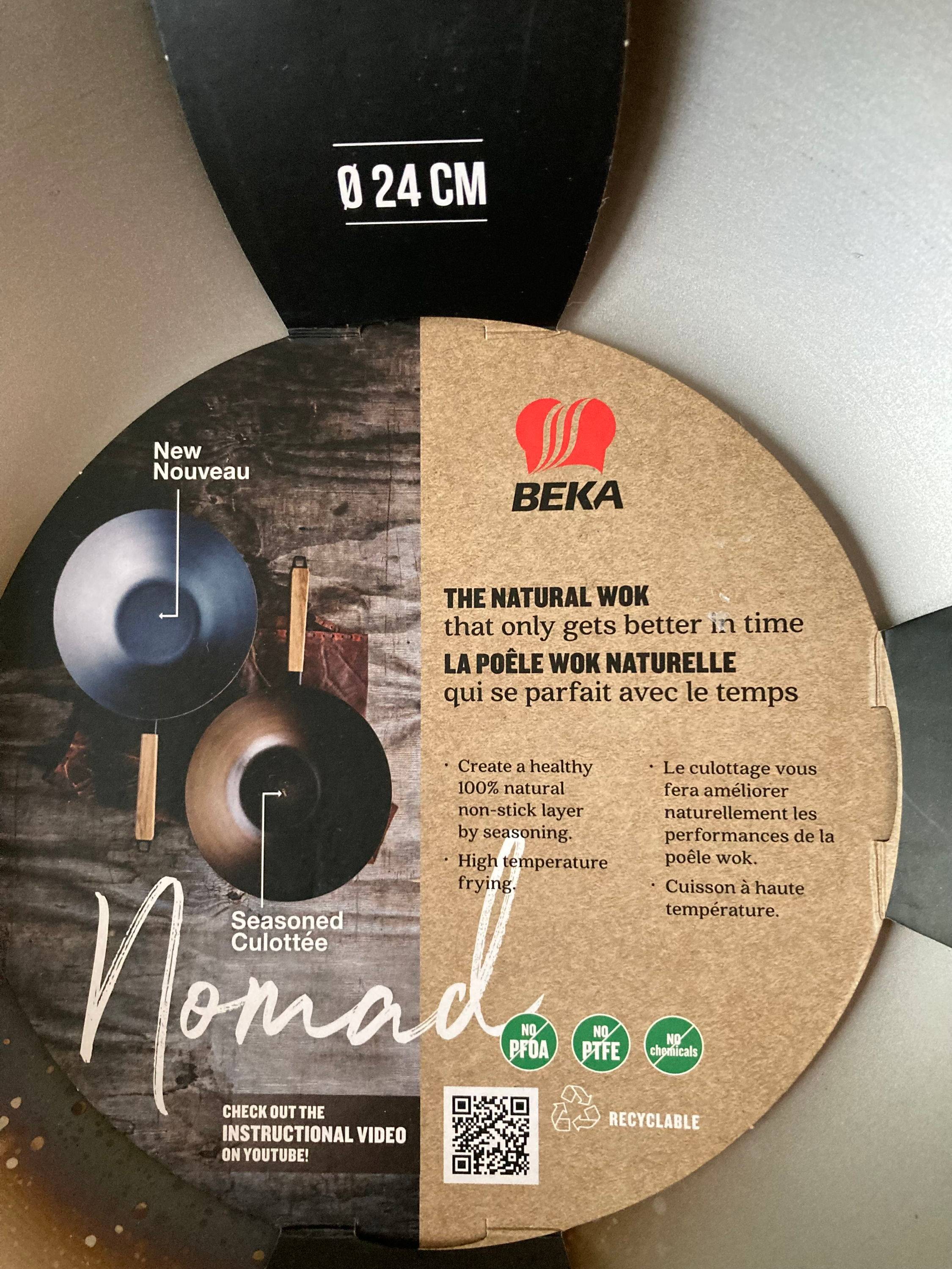 Vends Poêle wok en acier carbone Beka Nomad
