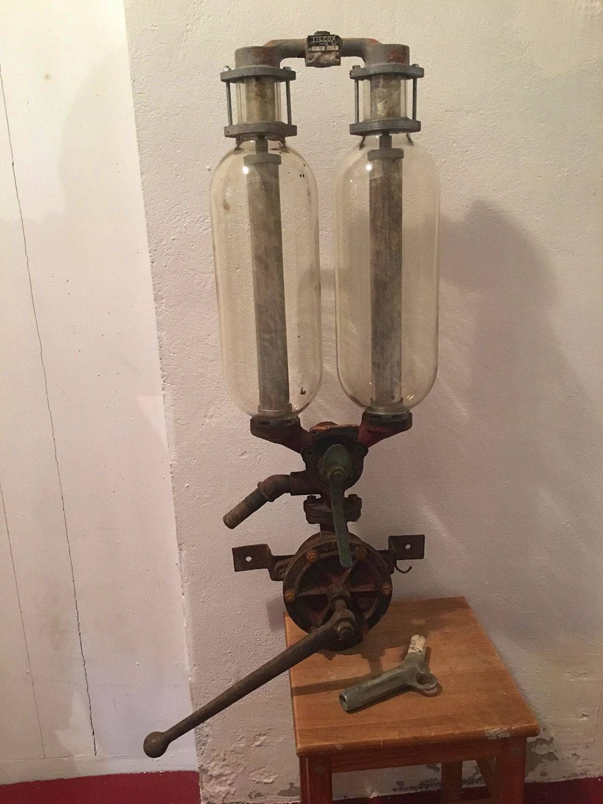 Vends ancienne pompe à essence Japy double globe