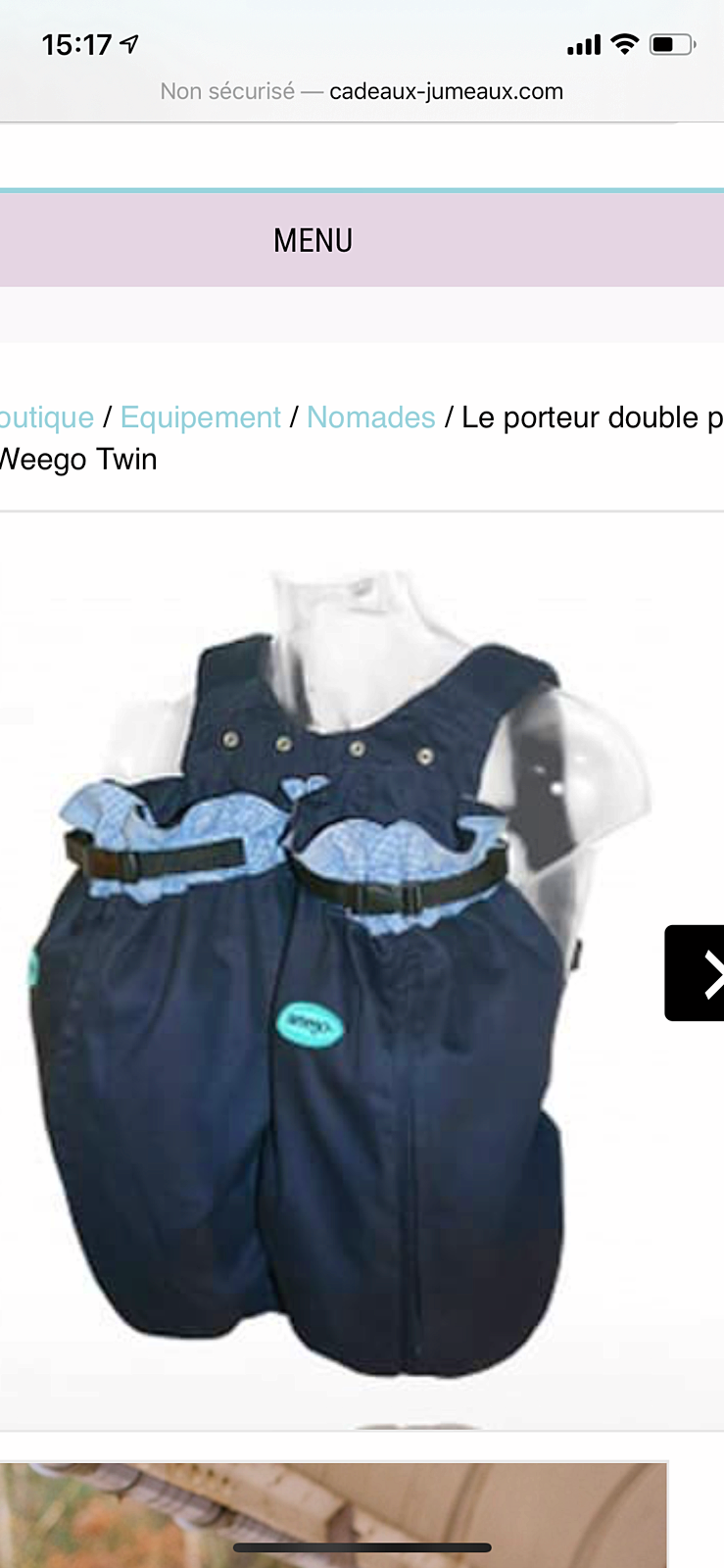 Porte Bebe Double Weego Twin Sur Gens De Confiance