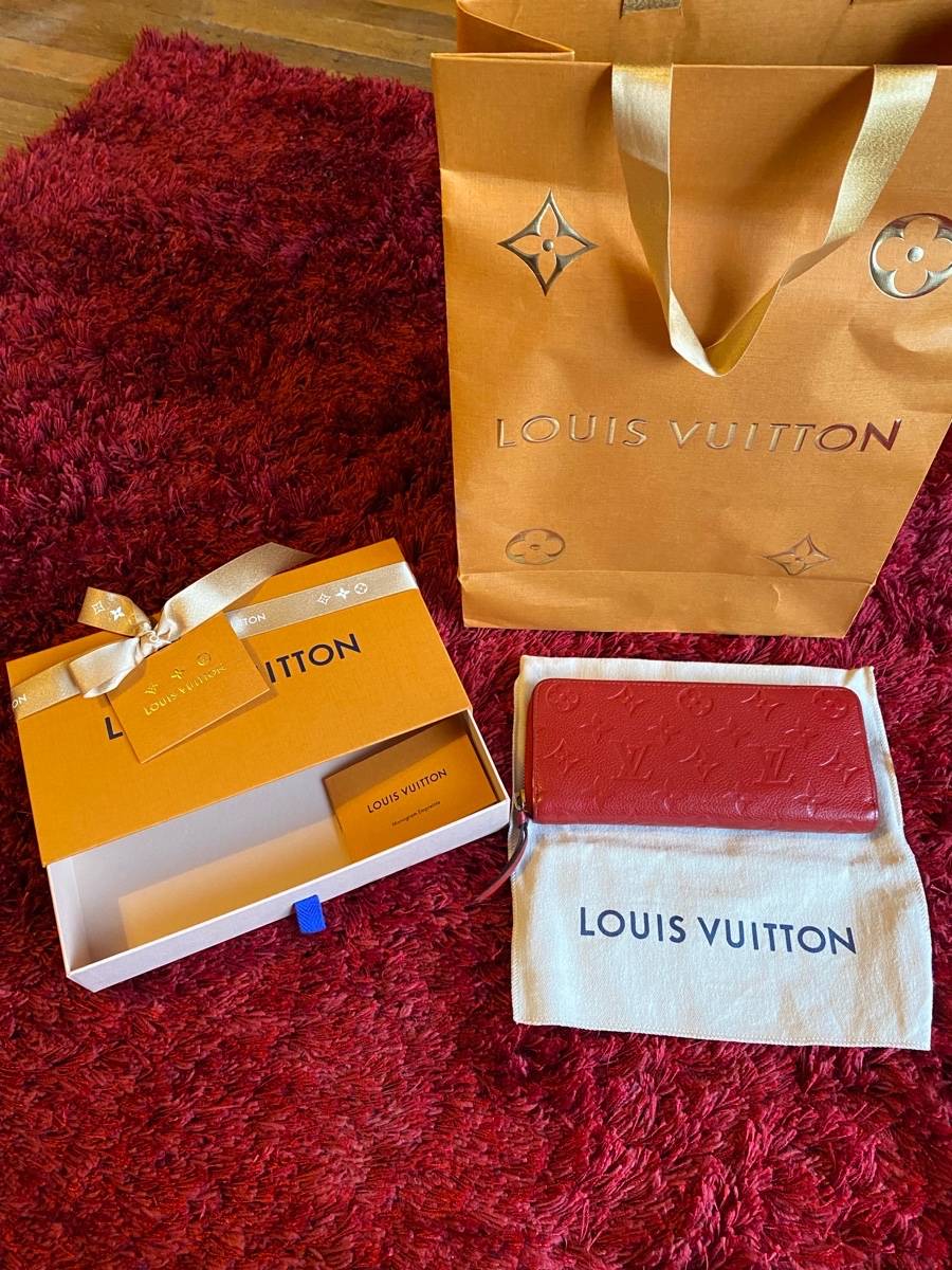 Vends porte-feuille Louis Vuitton Rouge