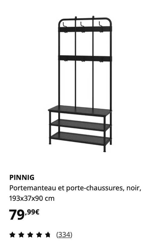 Vends Porte Manteau Ikea - Pinnig