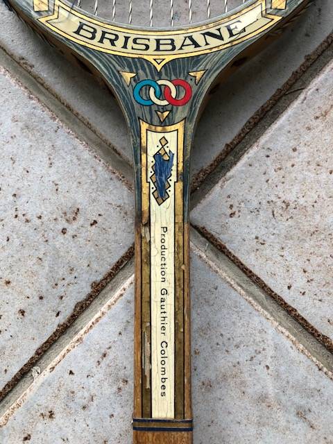 Raquette De Tennis Gauthier En Bois - Ancienne, Occasion