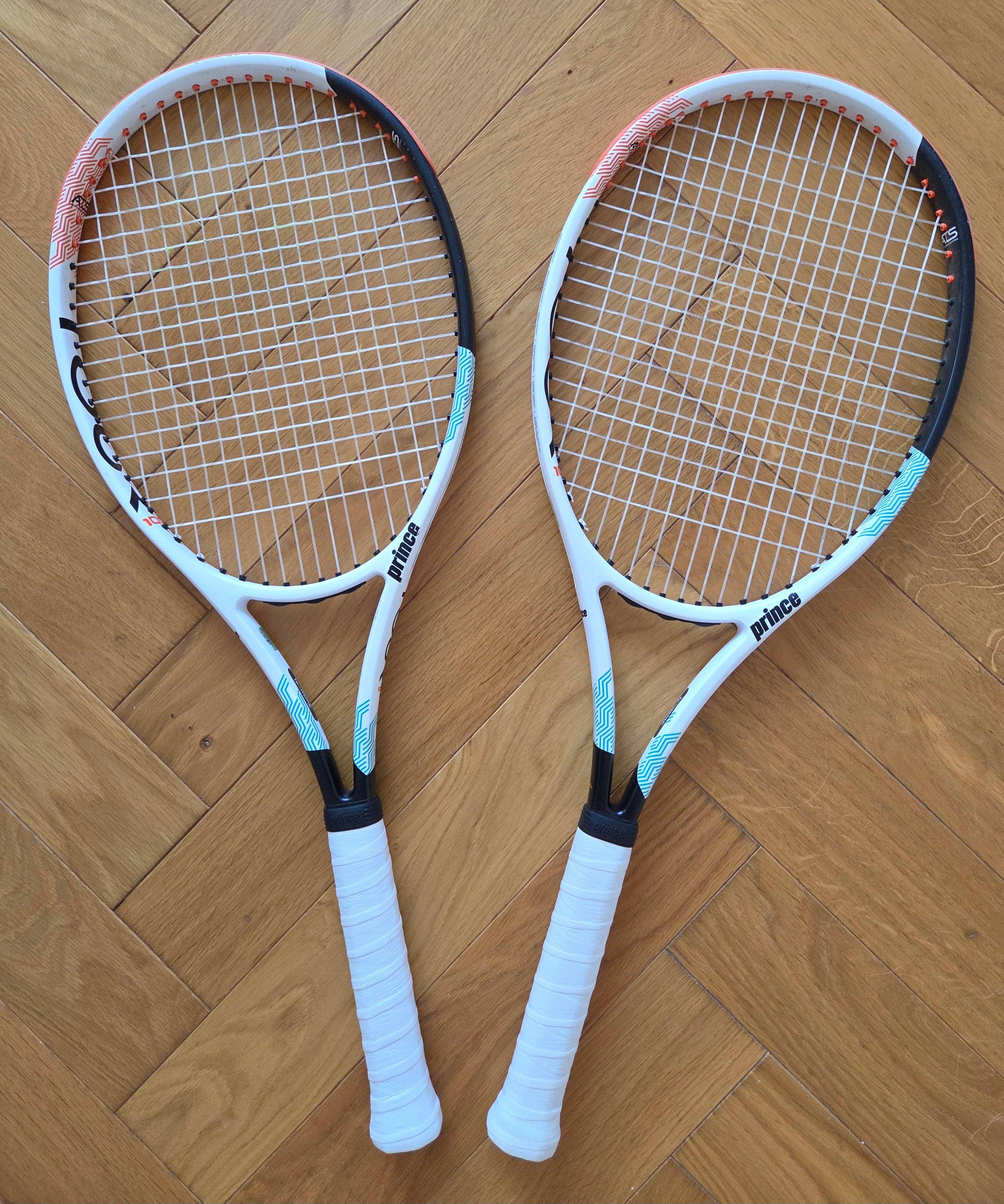 Vends 2 raquettes de tennis Prince Tour 100 cordées (manche 2)