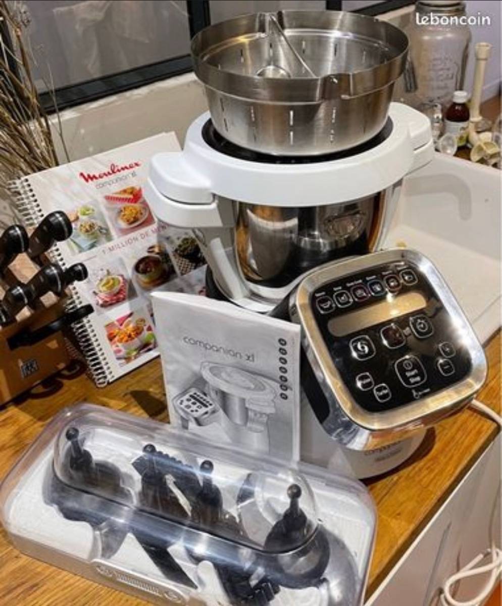 Robot De Cuisine Moulinex Companion XL Connecté Argenté - Comme Neuf