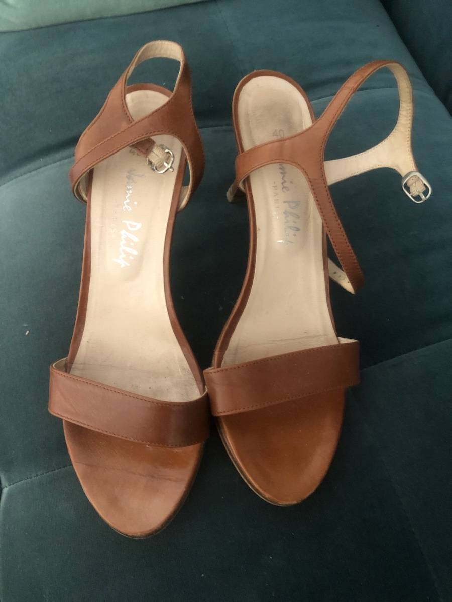 Vends sandales cuir fauve - Pointure 40