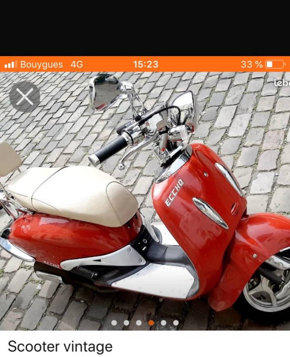 Vends scooter thermique vintage 50cm3,  2015, 4700km