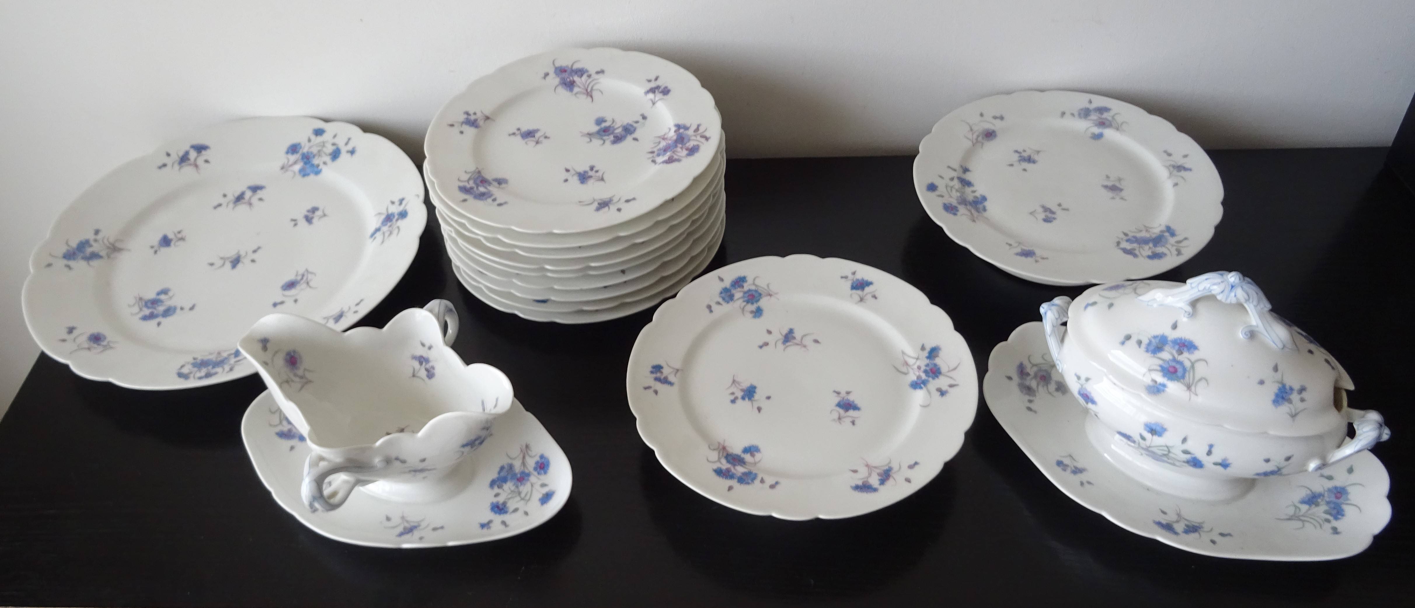 ANCIEN SERVICE DE table porcelaine de limoges époque art deco EUR 50,00