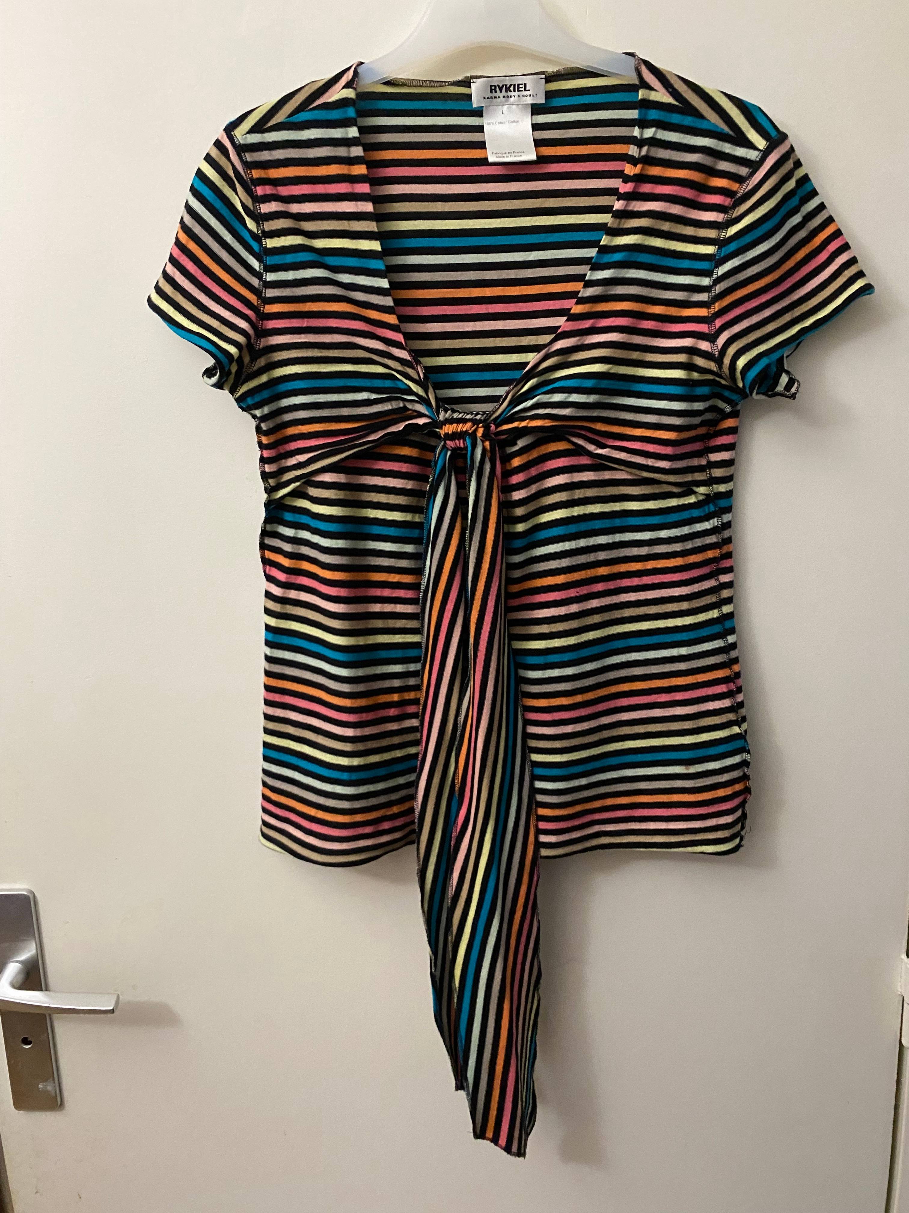 Vends tee shirt Sonia Rykiel iconique et collector (lavalière) - Taille L