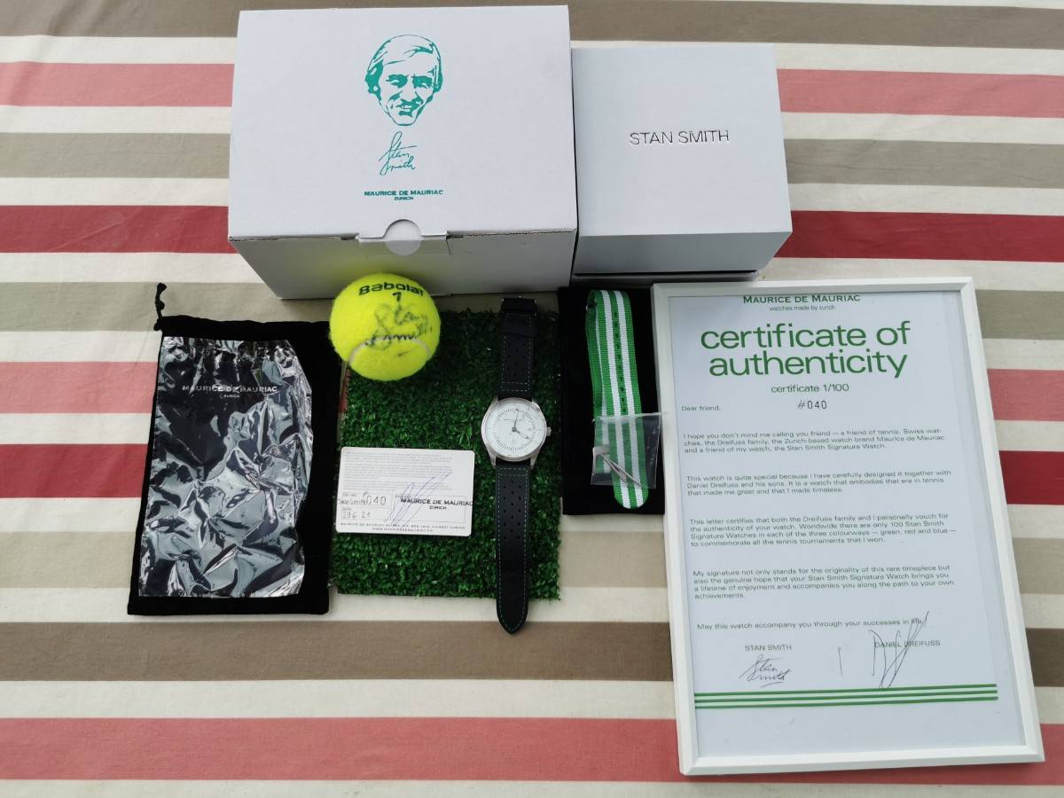Vends superbe montre Maurice de Mauriac version Stan Smith, en vert et blanc