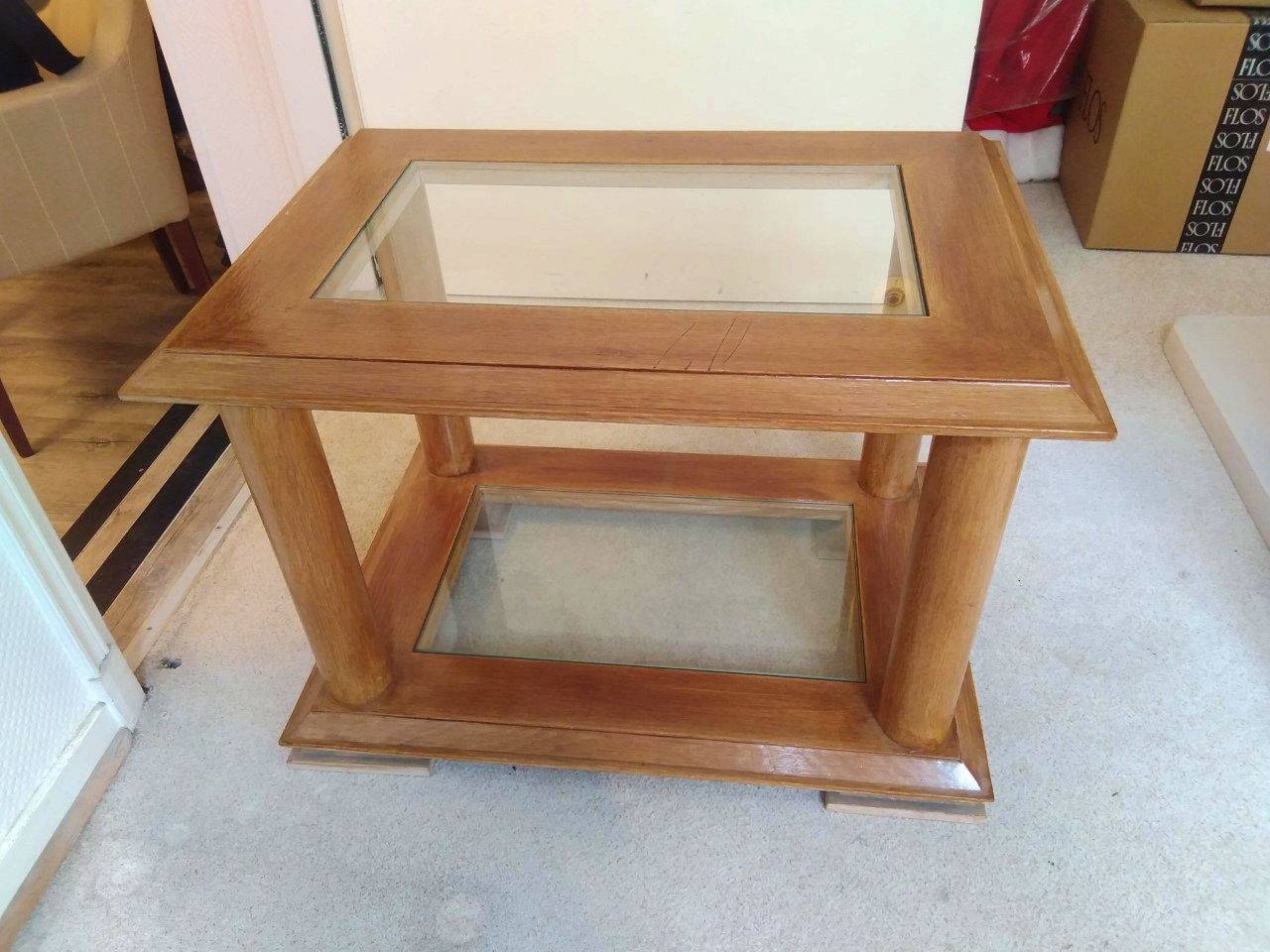 Vends tables basses Verre dépoli pieds chromé s’ on Gens de Confiance