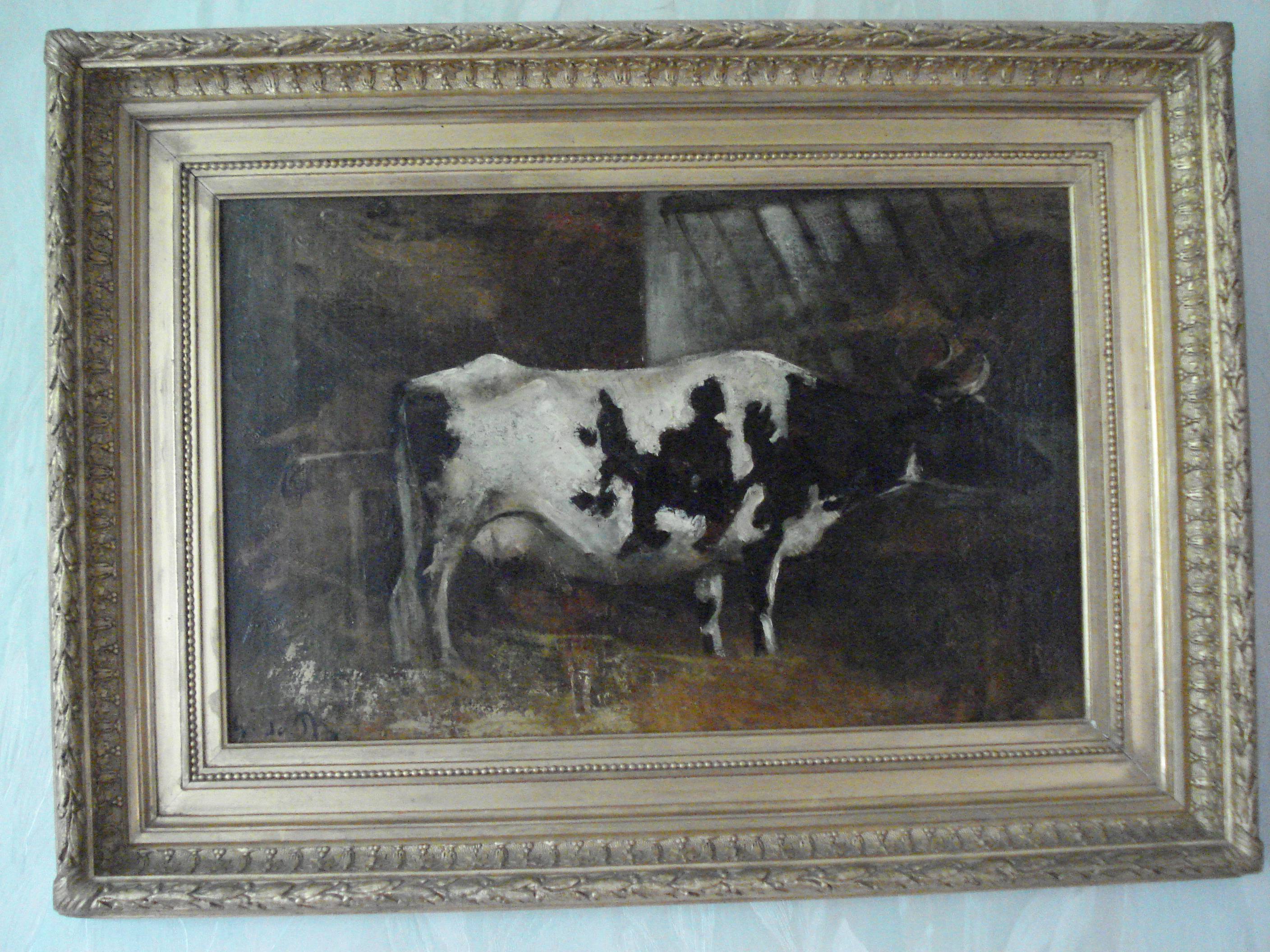 Vends très beau tableau animalier ancien