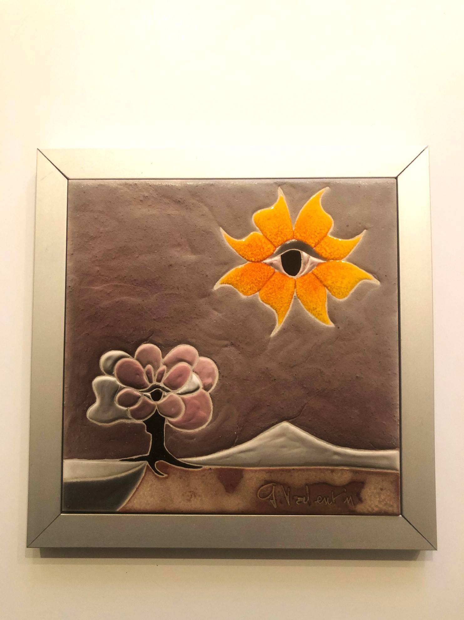 Vends tableau céramique Vallauris signé Gilbert VALENTIN années 50/60