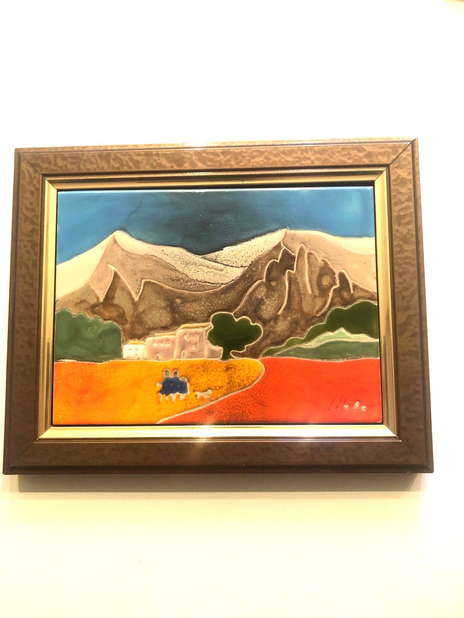 Vends tableau céramique Vallauris signé Lilette VALENTIN années 50/60
