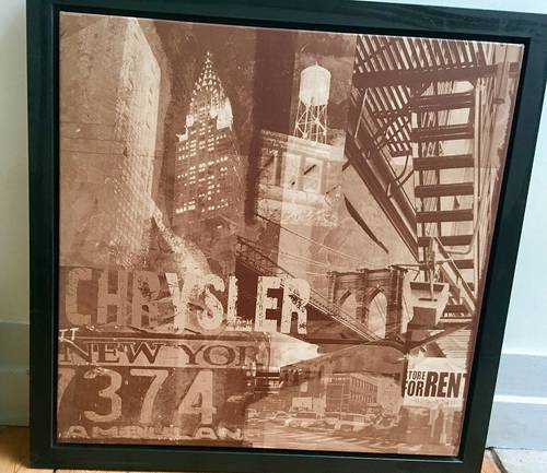 Vends beau tableau Chrysler Building, NY