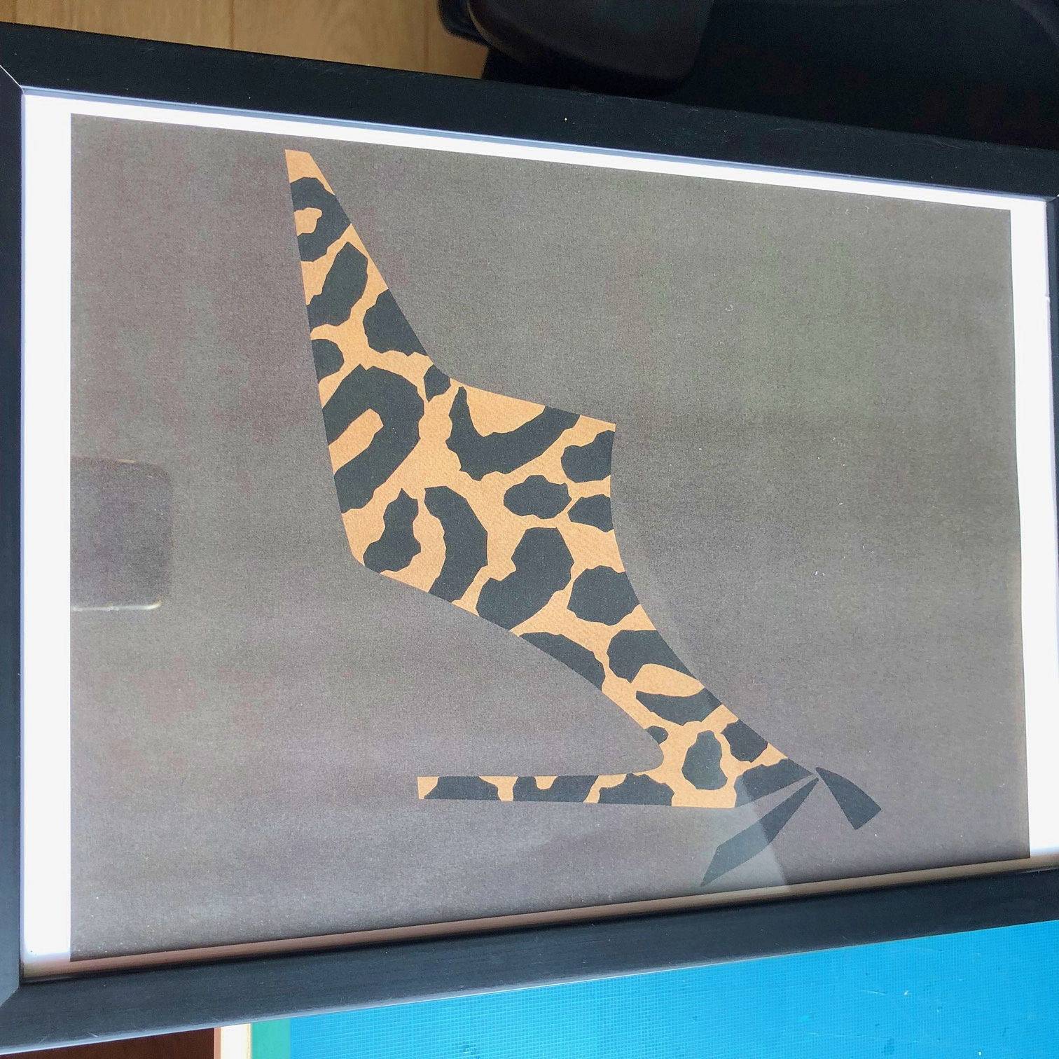 Vends Tableau collage et acrylique "Oh ! My shoe"