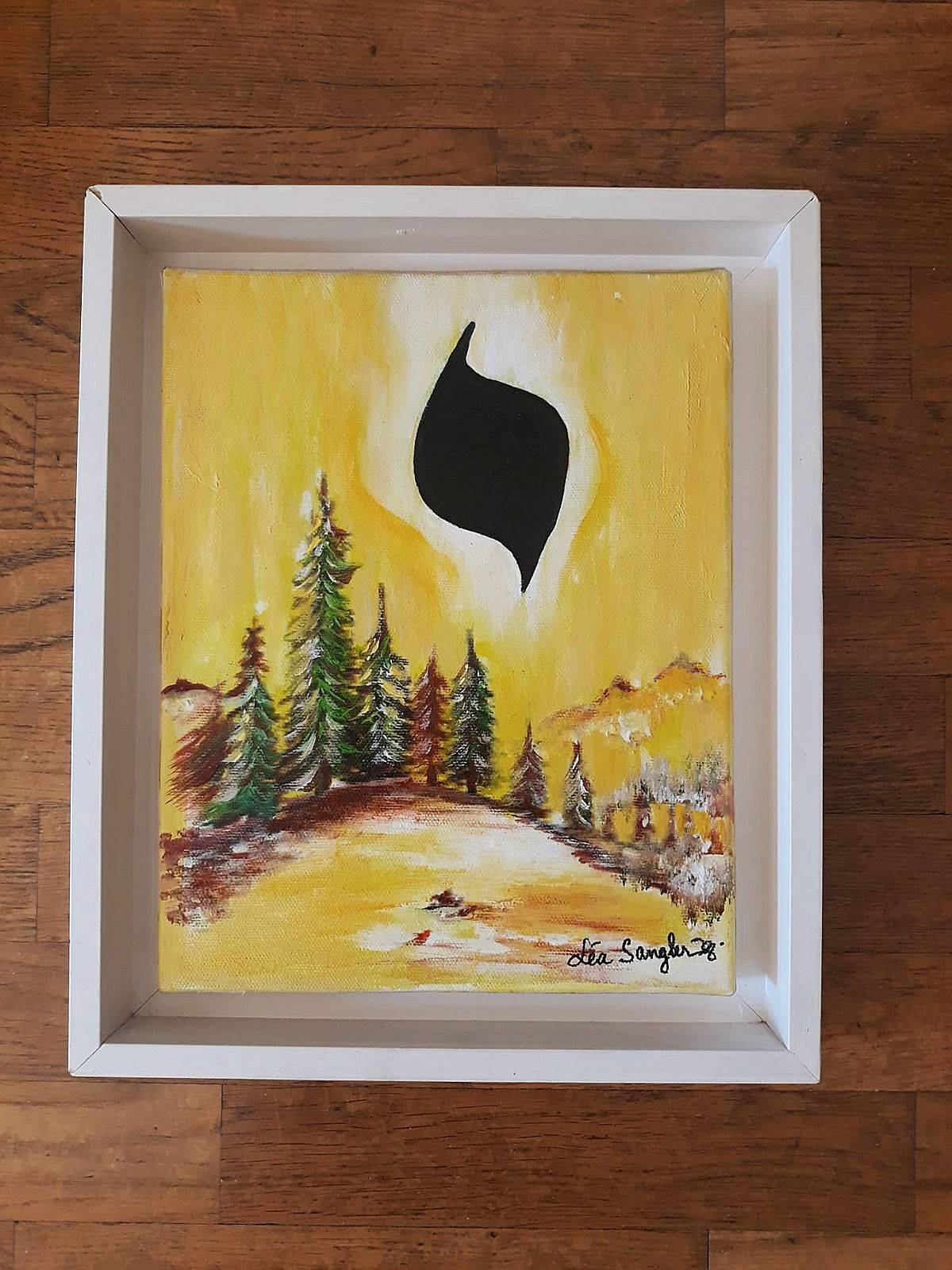 Vends tableau "Éminence" de l’artiste Léa SANGLER, cotation Artprice