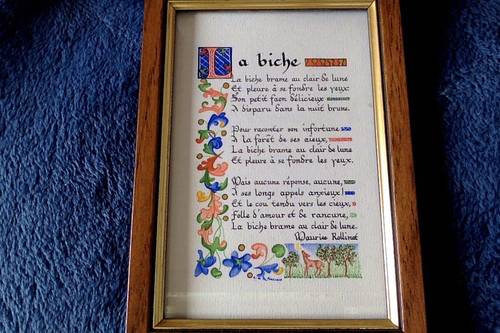 Vends tableau fait main enluminure