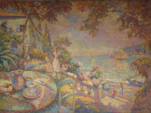 Vends tableau signé d’Eugène Bégarat Peintre post-impressionniste, dans la lignée de Seurat et Signac