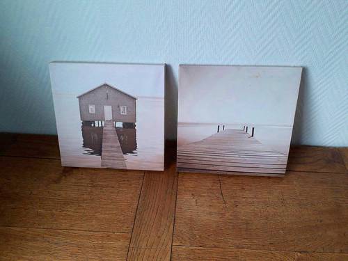 Vends 4 tableaux bord de mer