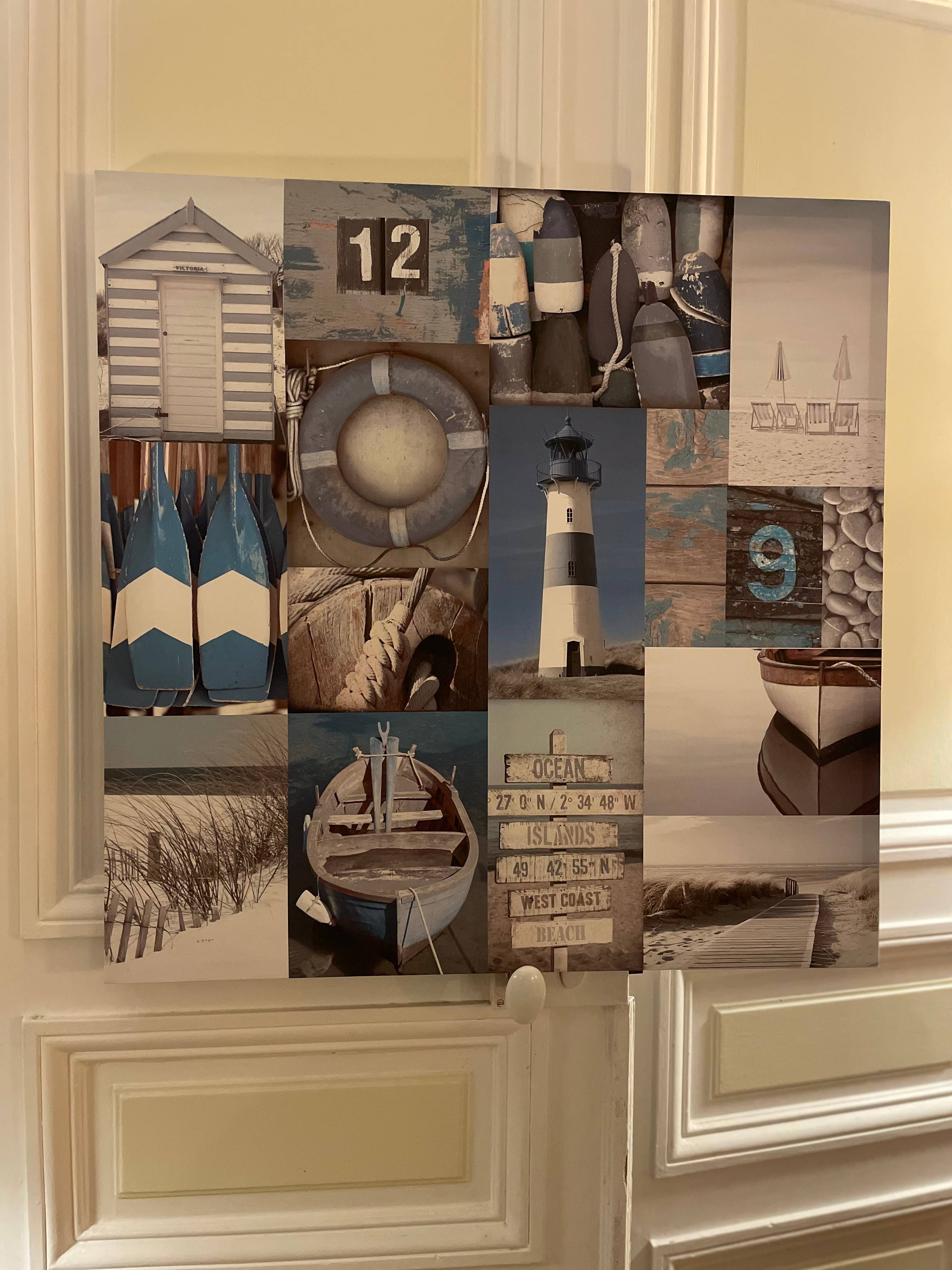 Vends toile imprimée ambiance marine