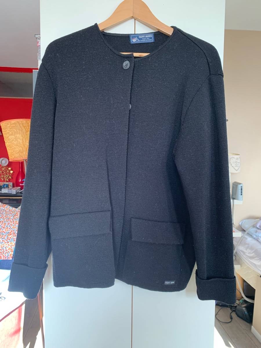Vends veste noire St James en laine taille 40