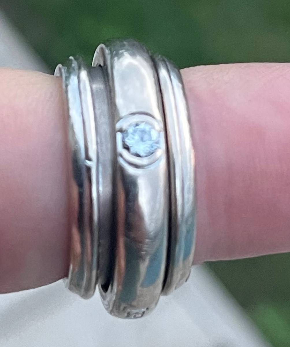 Bague En Or Blanc Taille 54 - Occasion - Bijou Ancien Ou De Seconde Main - Métal Or Blanc