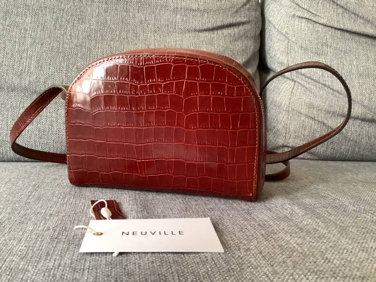 Sac bandoulière best sale croco marron