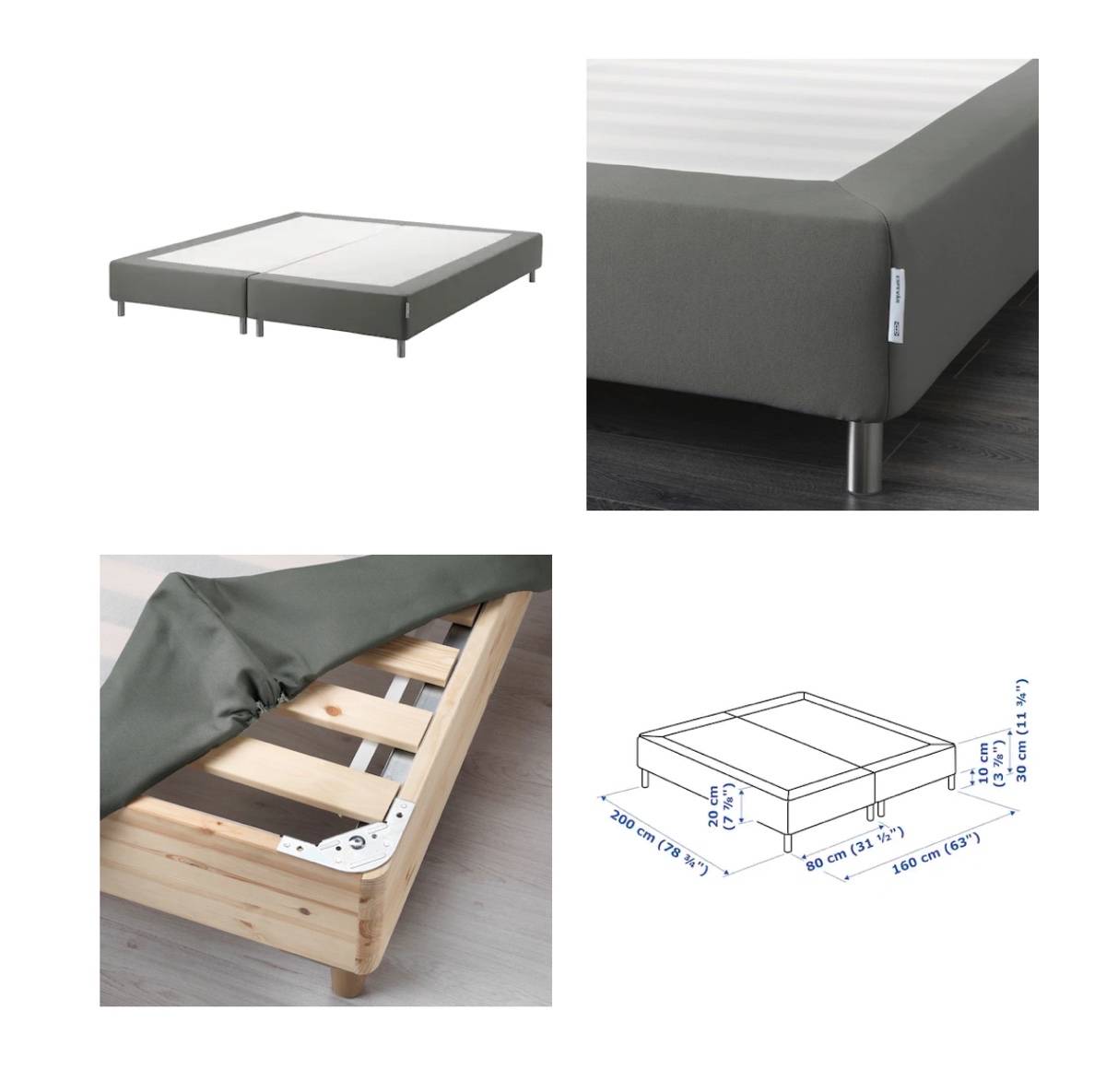 Vente sommier IKEA état neuf ESPEVAR sommier tapissier à lattes avec