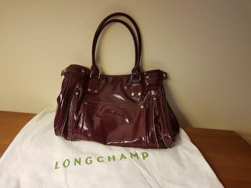 Sac à main - cuir - vernis violet - femme - Longchamp