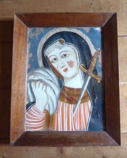 Vends véritable fixé sous verre XVIII-XIXème siècle