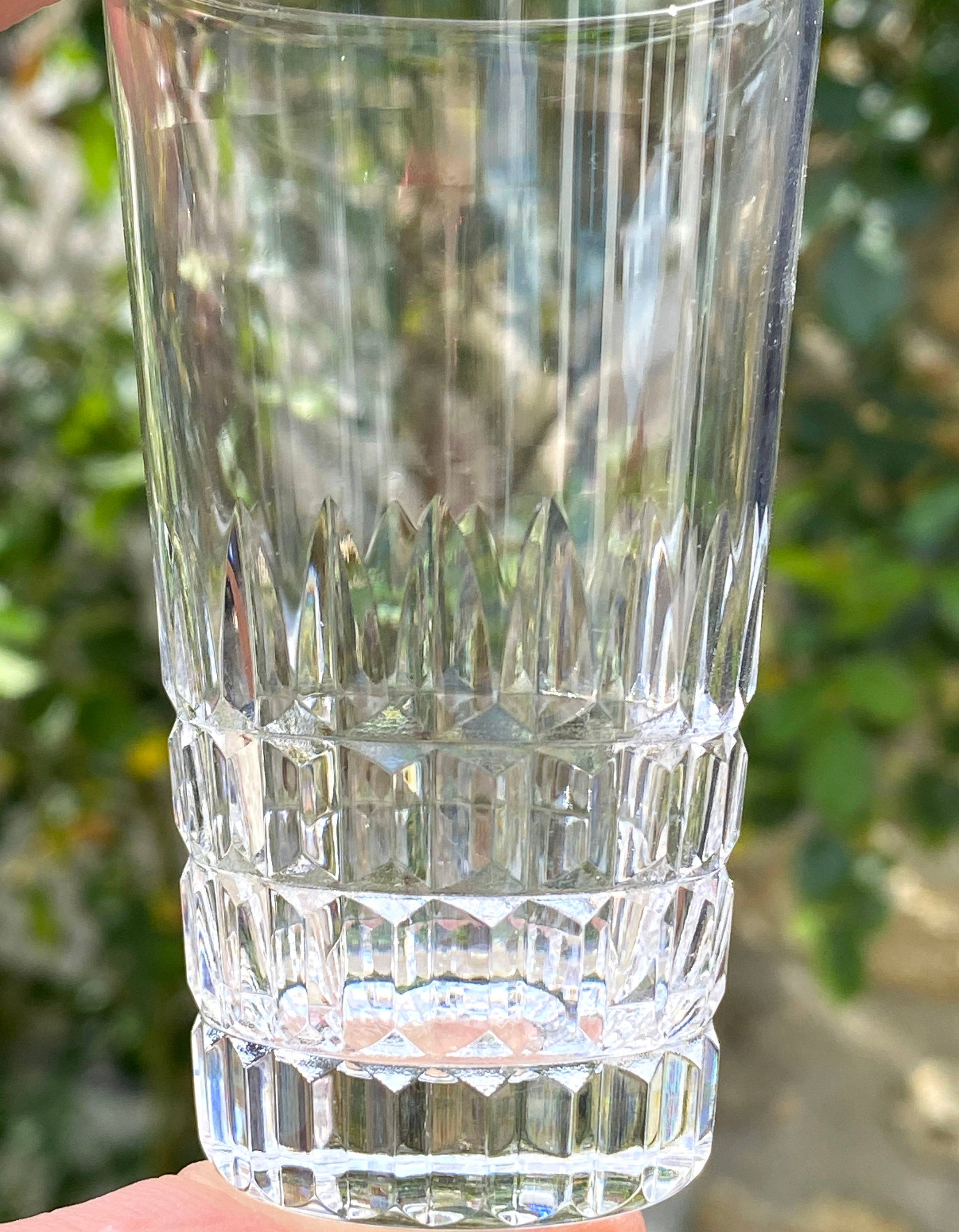 5 verres / gobelets Vintage cristal de Daum France - Ht 8,2 cm