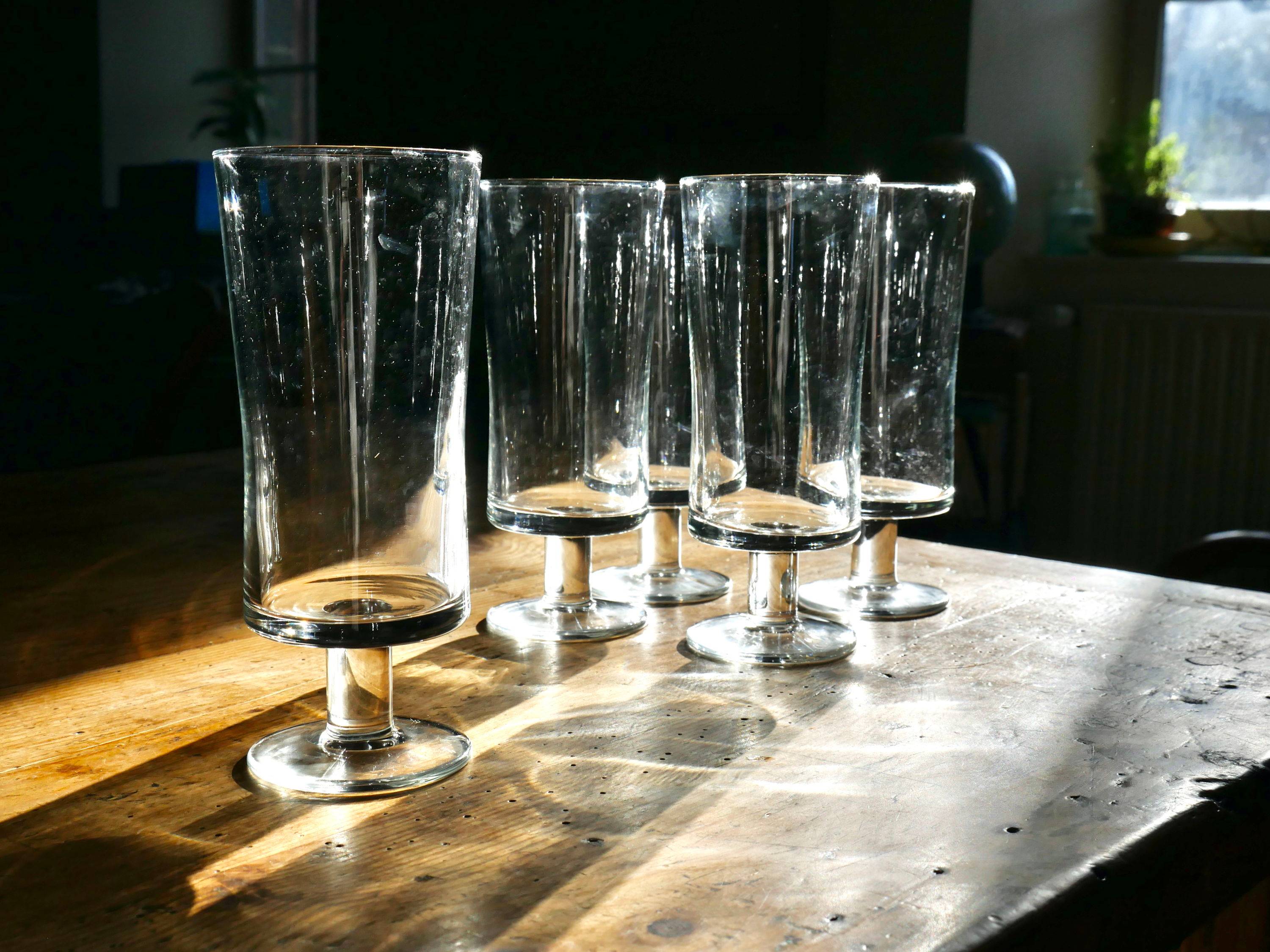 5 verres hauts