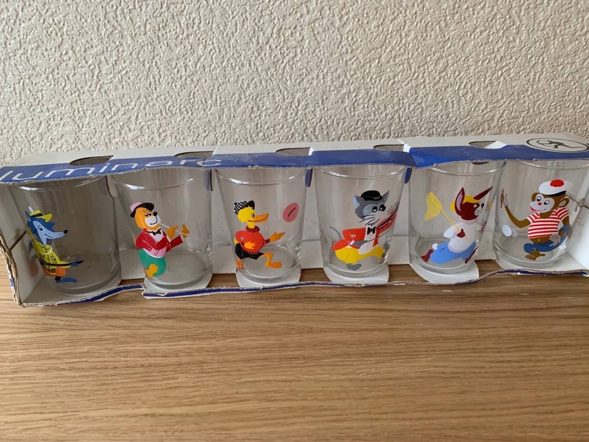 Lot de 6 verres vintages Luminarc années 60