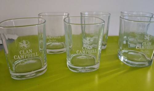 6 verres à Whisky Clan Campbell