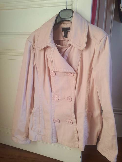 Veste caban coton rose demi saison Taille 42 femme
