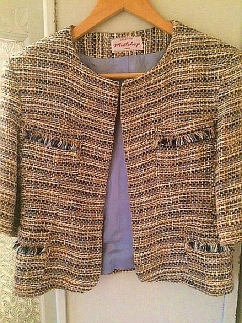 Veste courte Tweed tendance, taille 38