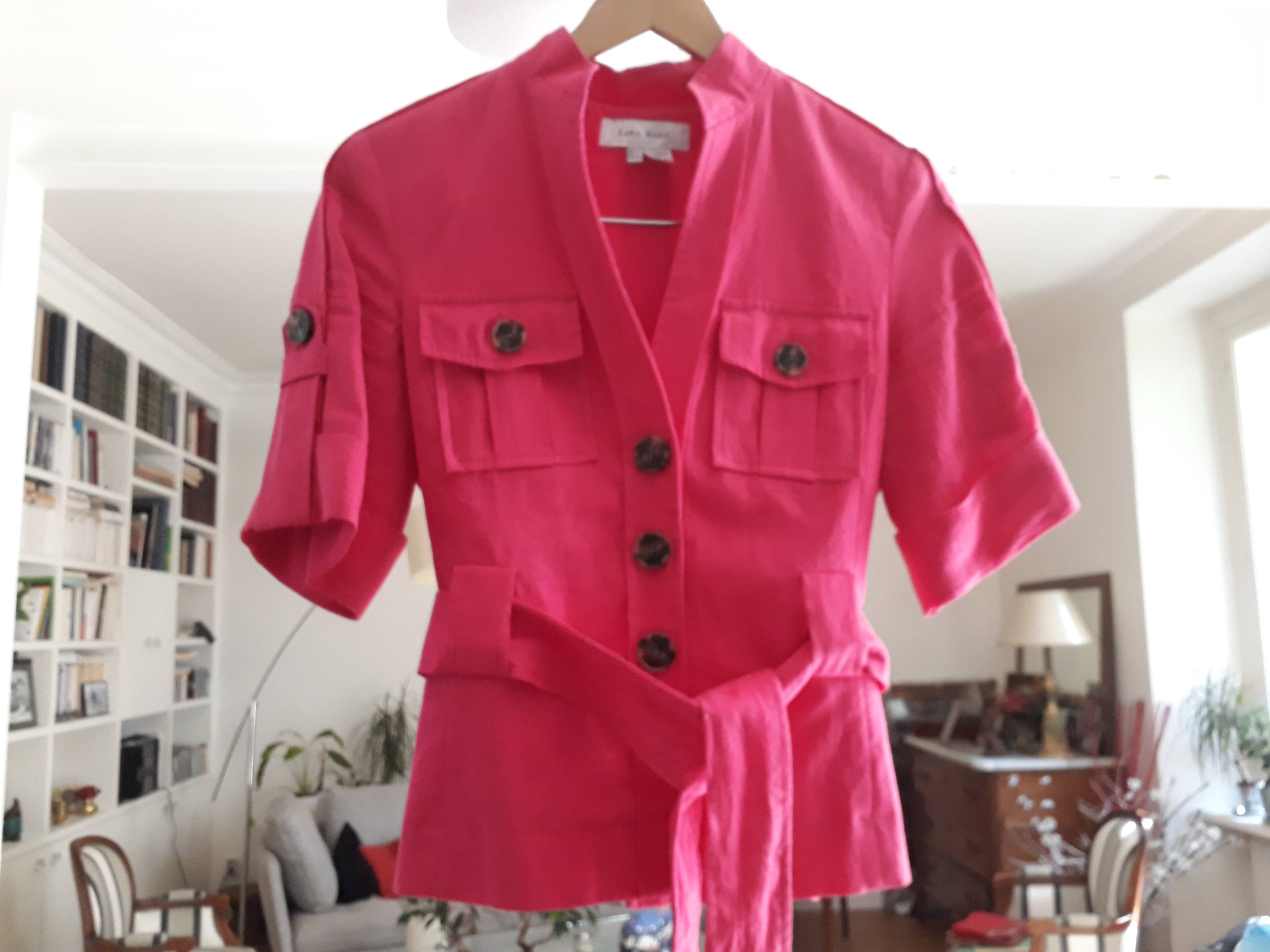 Veste lin fuchsia Zara taille S