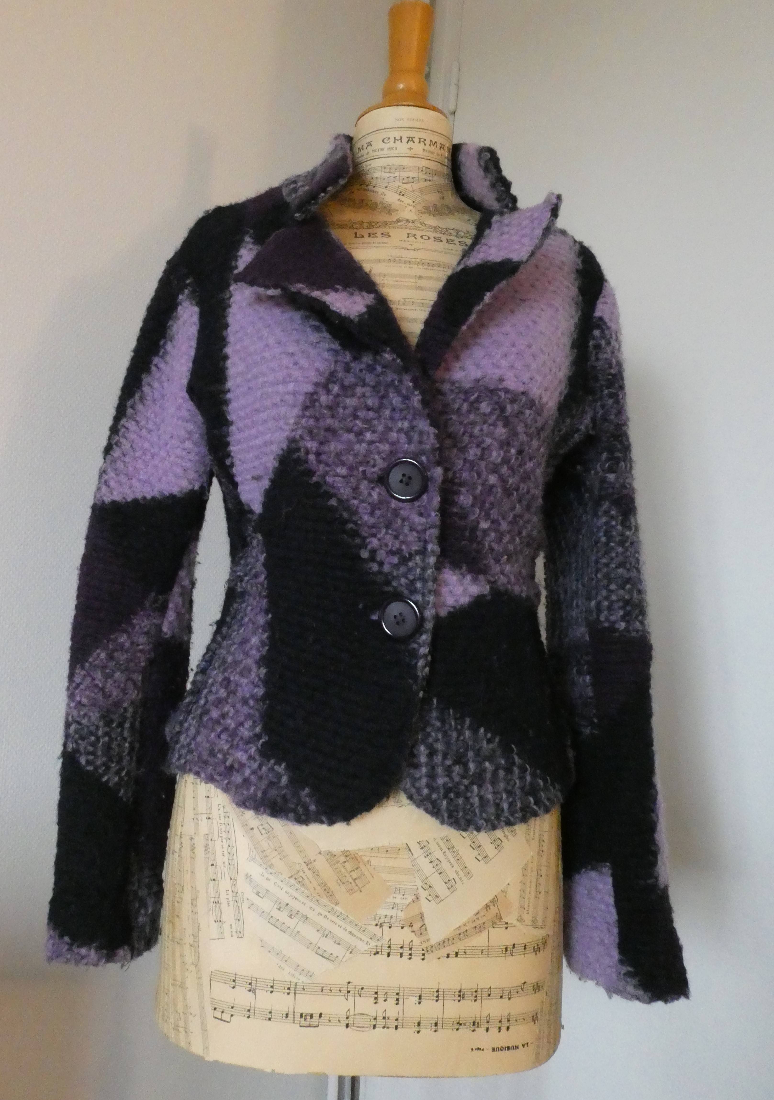 Veste maille grosse laine. T. 42