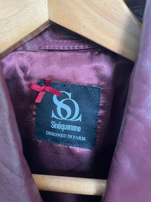 Veste cuir sans manche Sinequanone