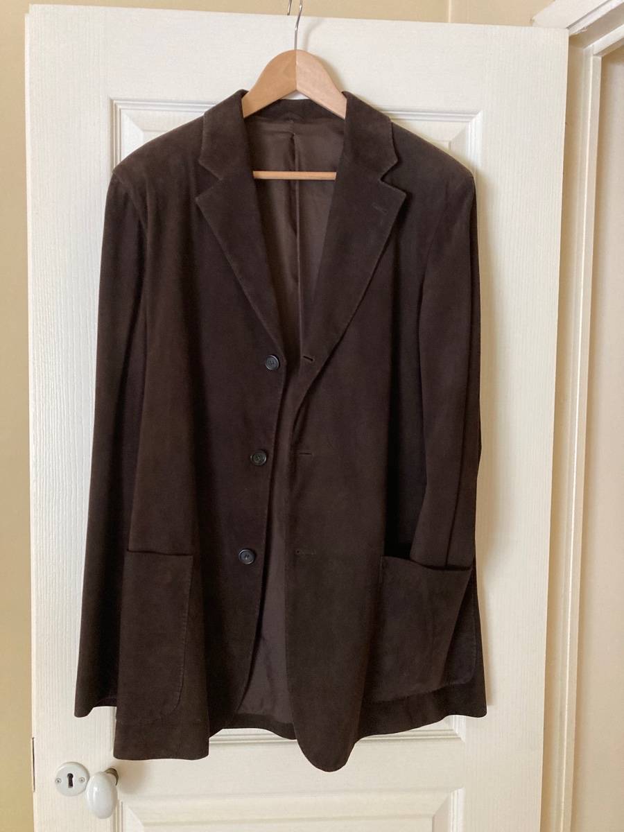 Veste en daim marron foncé Louis Vuitton