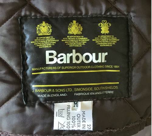 Veste matelassée Homme Liddesdale Barbour, taille M, très bon état