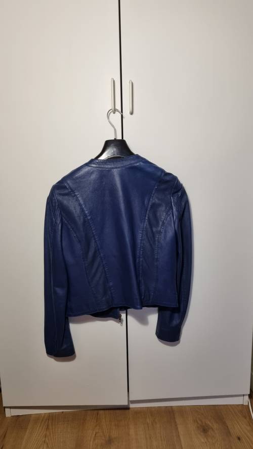 Veste cuir bleu Ikks taille 40
