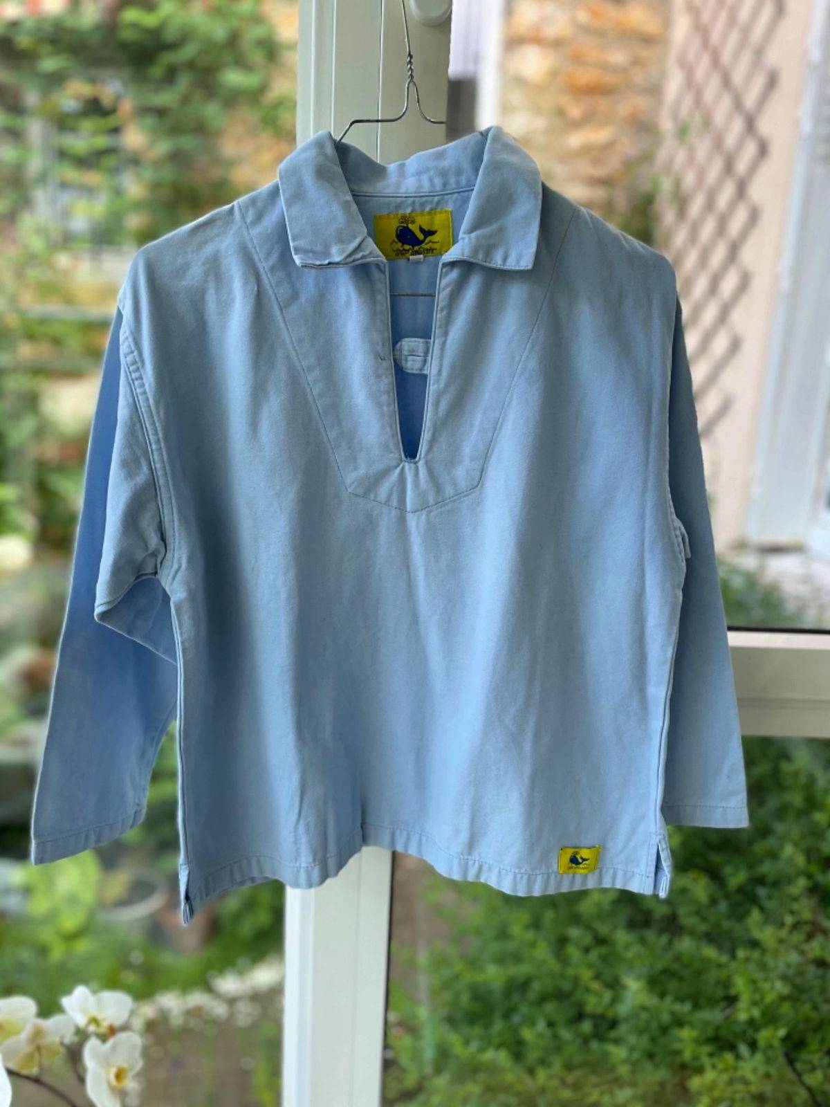 Veste Vareuse en coton bleu ciel - Taille 10 ans