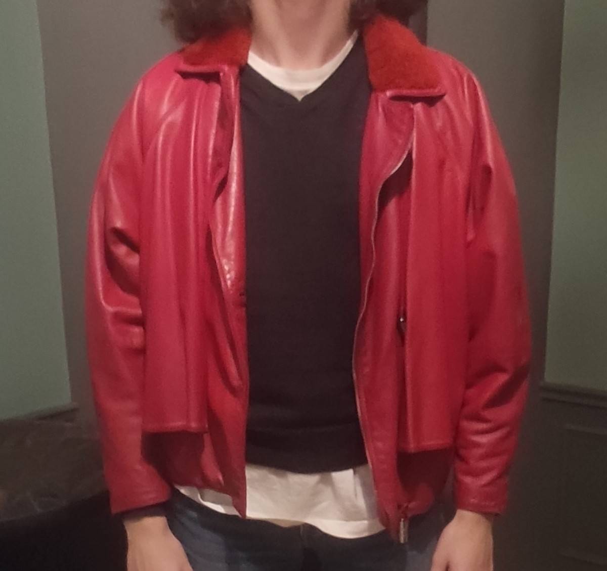 Veste en cuir Versace - Taille L