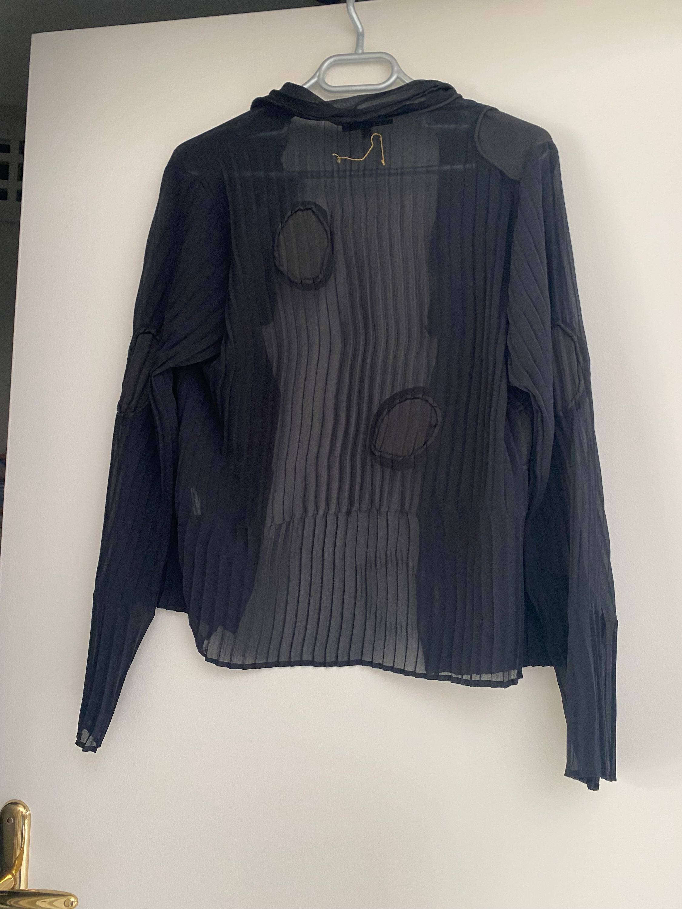 Vends ensemble 2 pièces tunique, boléro noir-bleu - Taille L