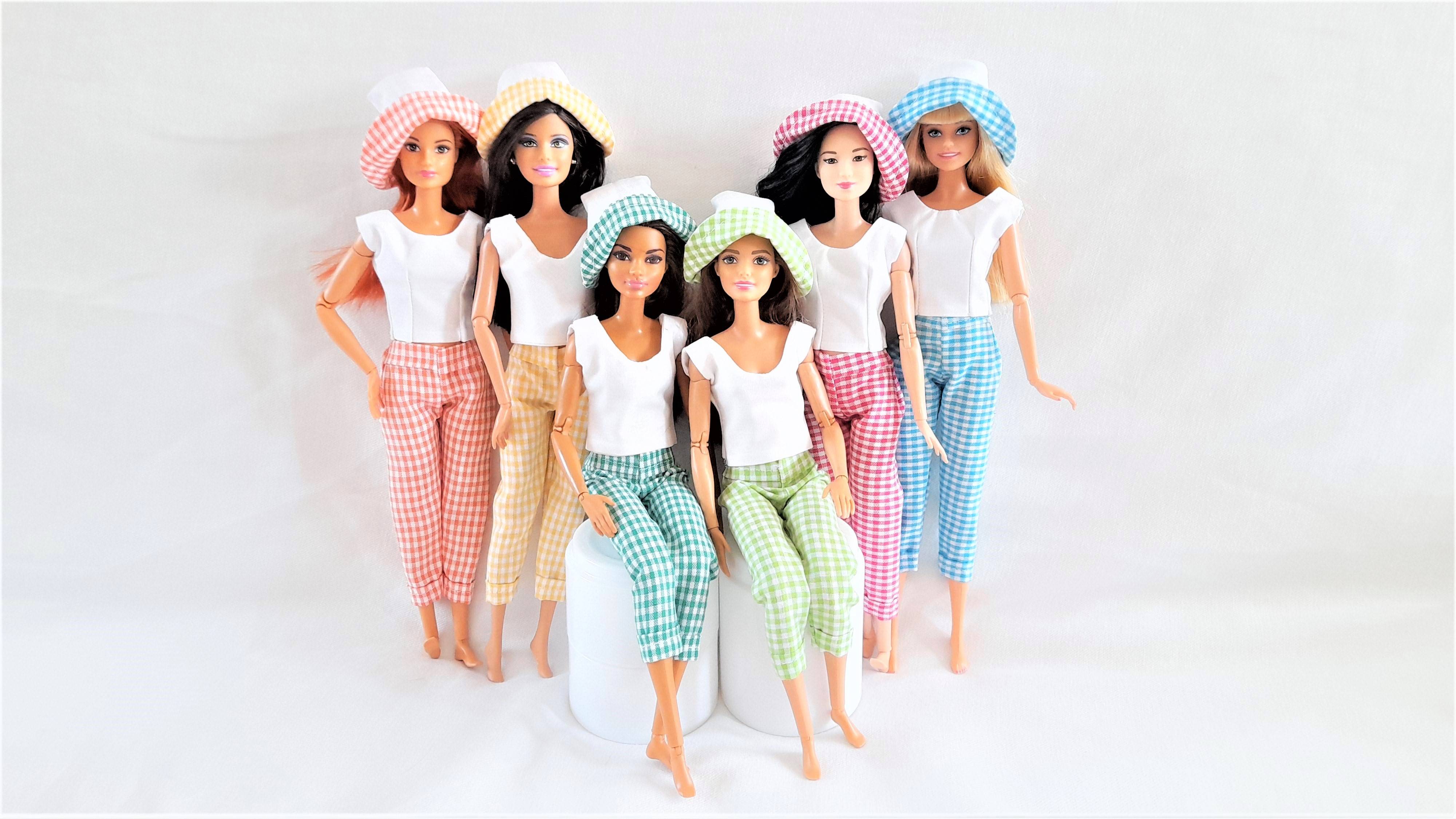 Vends vêtements cousus main pour poupées Barbie artisanat français