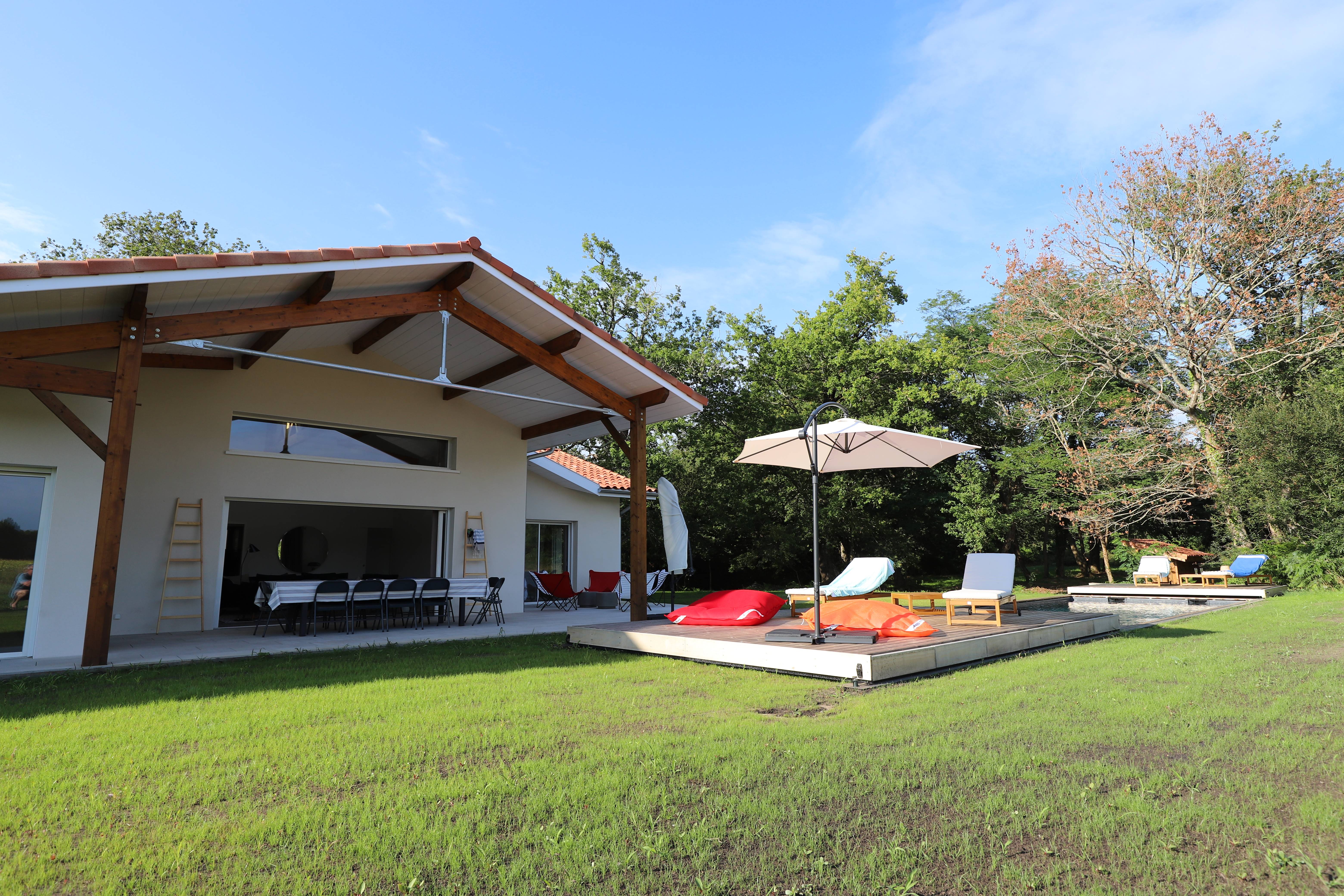 Loue belle maison de famille avec piscine chauffée - 10+2 couchages, Soustons (40)