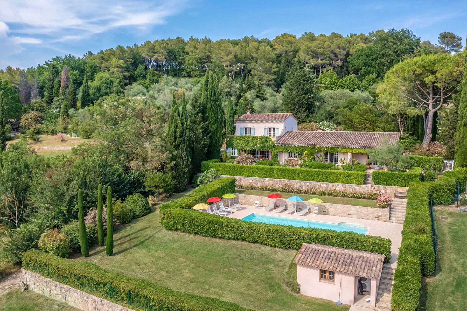 Loue villa le mas des Lavandes en pleine nature - 8 couchages, piscine privative, prox. Valbonne