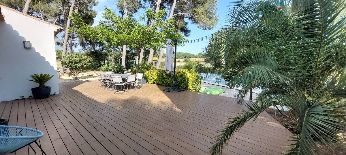 Loue villa 150m² avec piscine à Aix-en- Provence - 4 chambres+1 bureau avec canapé clic-clac, 9 couchages