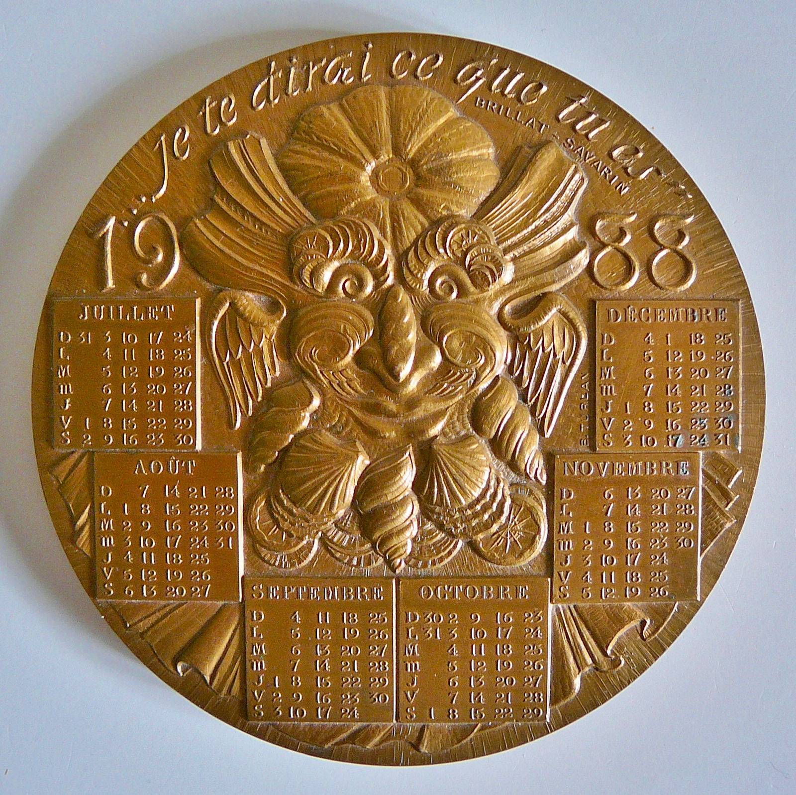 France médaille - médaille calendrier tirage uniface 2001 par Mayot - Collection